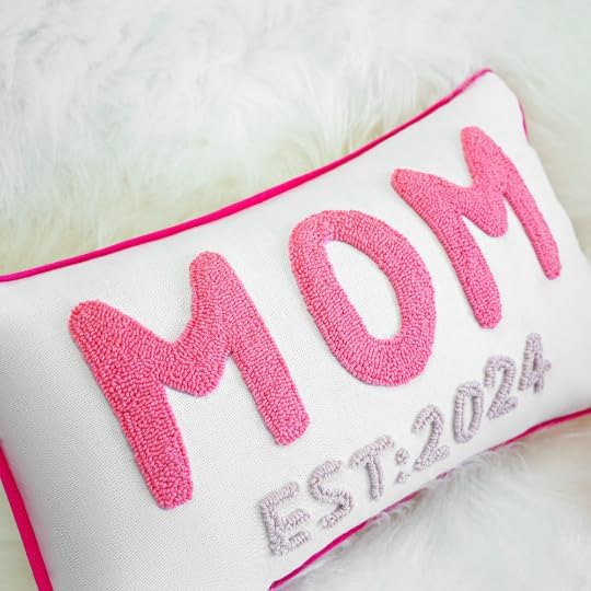 mia'spillow lab Home Decor Punch Needle Embroidered Custom Pillow, Personalized Gift, Graduation Gift, Dorm Room Decor, Kids Room Decor, Monogram Pillow