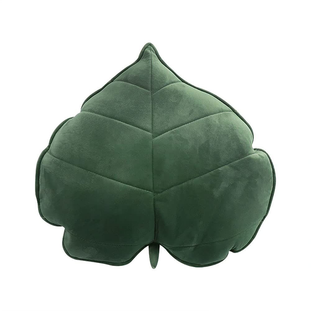 Teieas Leaf Throw Pillows Cute Novelty Plant Plush Cushion Backrest Pillow