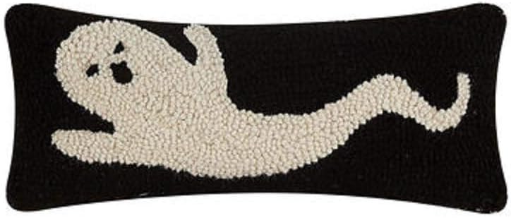 Peking Handicraft 31TG836C05OB Ghost Hook Pillow, Blown-in Filled, 12-inch Length, Wool and Cotton