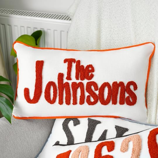 mia'spillow lab Home Decor Punch Needle Embroidered Custom Pillow, Personalized Gift, Graduation Gift, Dorm Room Decor, Kids Room Decor, Monogram Pillow