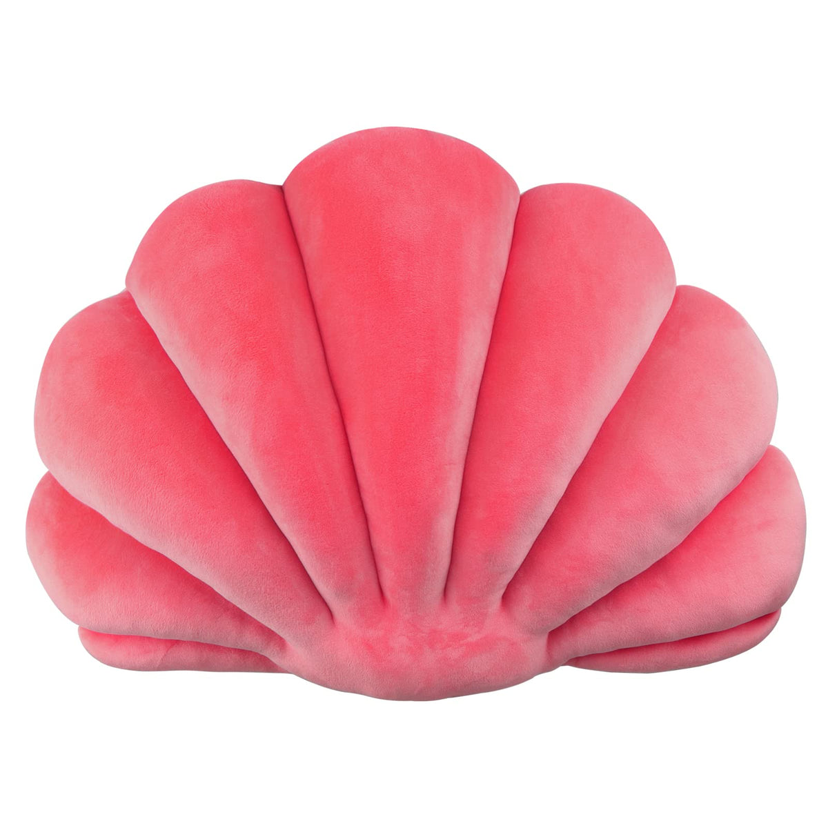 Yi-gog Seashell Pillow Sea Shaped Decorative Princess Throw Pillow 3D Velvet Soft Ocean Cute Throw Pillows for Bed Couch Chair Sofa Room 13.4 X 9.8 inch