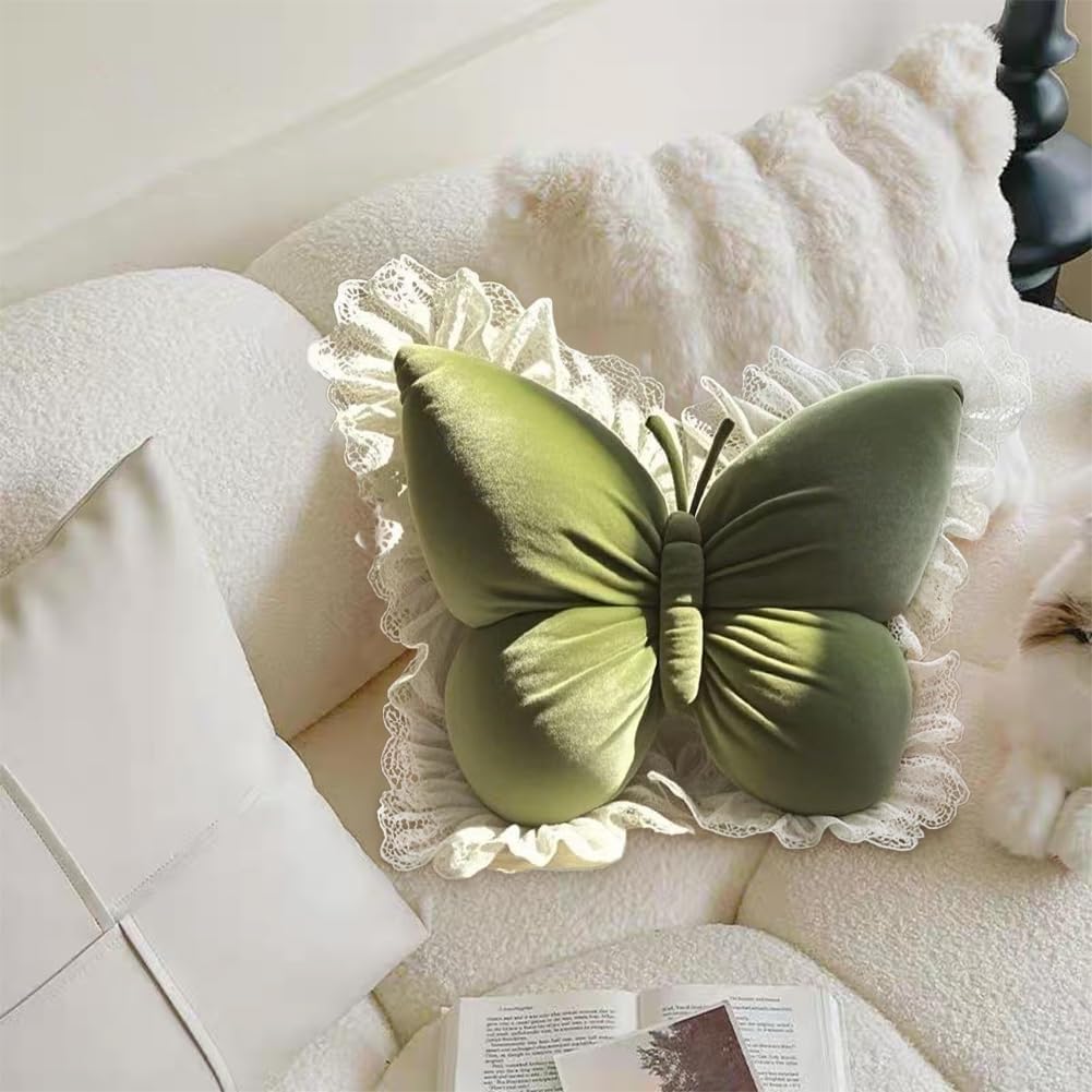 Butterfly Throw Pillow, Butterfly Shaped Decorative Pillow for Sofa Couch