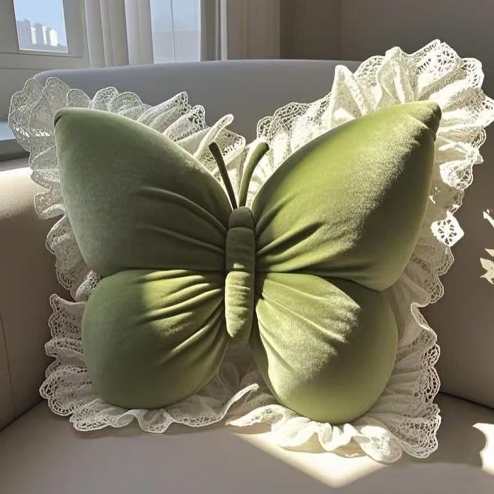 Butterfly Throw Pillow, Butterfly Shaped Decorative Pillow for Sofa Couch