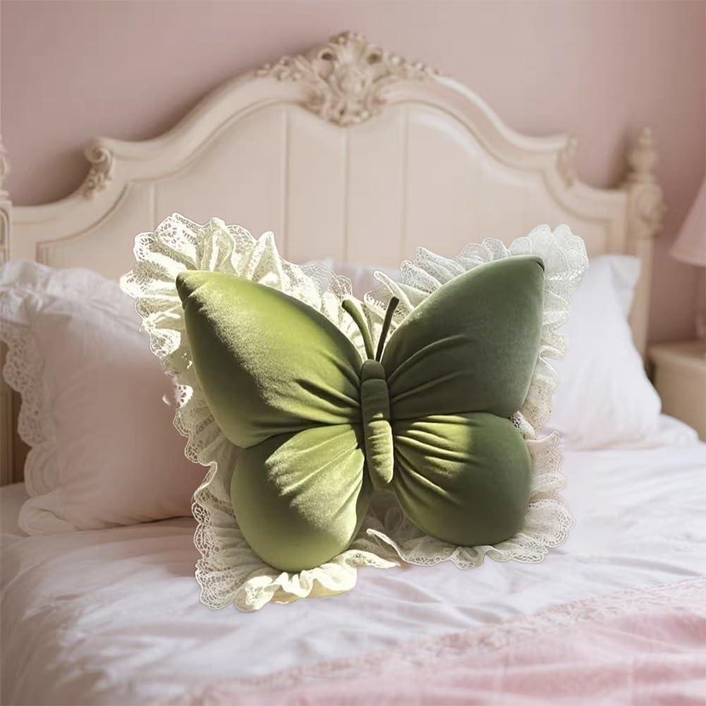 Butterfly Throw Pillow, Butterfly Shaped Decorative Pillow for Sofa Couch