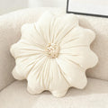 15.7 Inches Round Throw Pillows Velvet Flower Chair Cushion for Couch Sofa Chair Bed Home Decoration