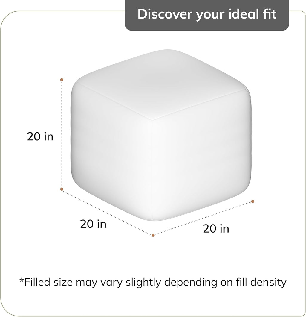 Anji Mountain 20" H x 20" W Handmade Pouf Ottoman for Living Room & Couch