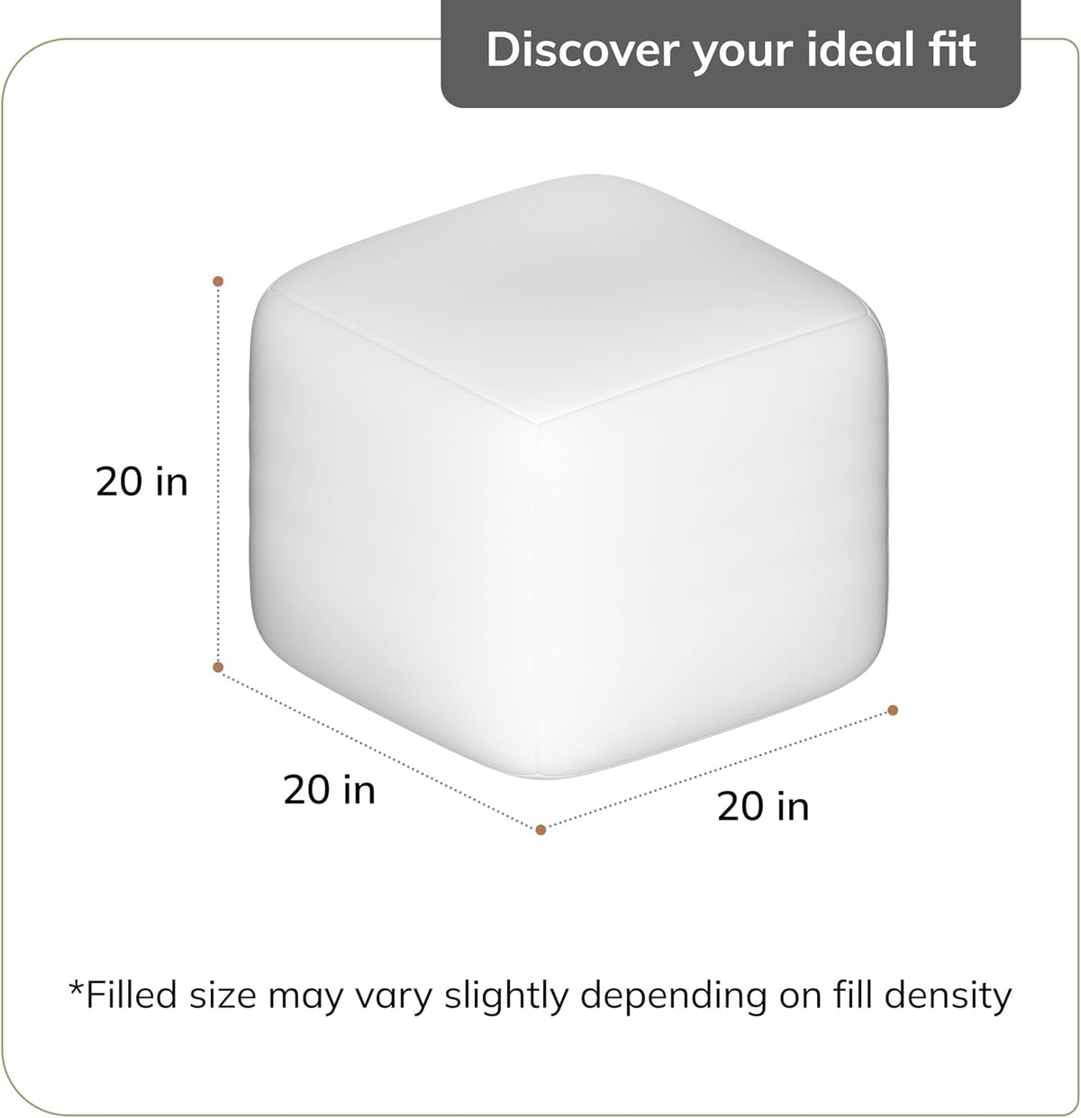 Anji Mountain 20" H x 20" W Handmade Pouf Ottoman for Living Room & Couch