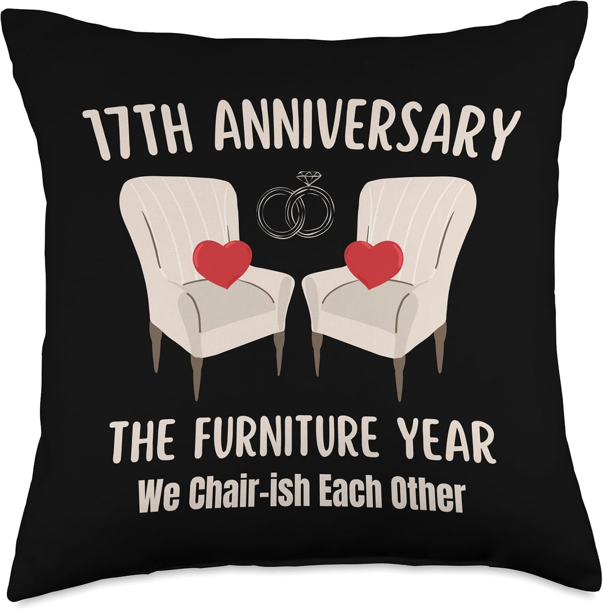 17th Wedding Anniversary Furniture Anniversary Traditional Throw Pillow 16x16