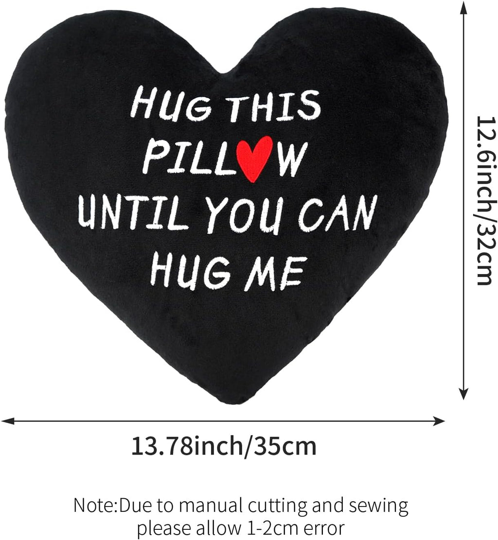 Valentines Day Hug This Pillow Until You Can Hug Me Pillow Boyfriend Gifts Throw Pillows for Long Distance Relationship Gift for Adults Women Friends