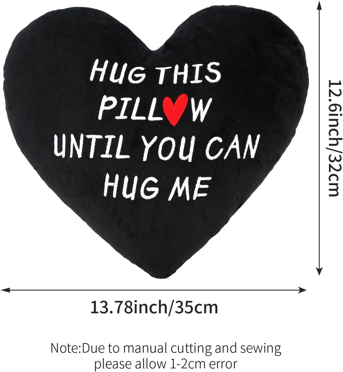 Valentines Day Hug This Pillow Until You Can Hug Me Pillow Boyfriend Gifts Throw Pillows for Long Distance Relationship Gift for Adults Women Friends