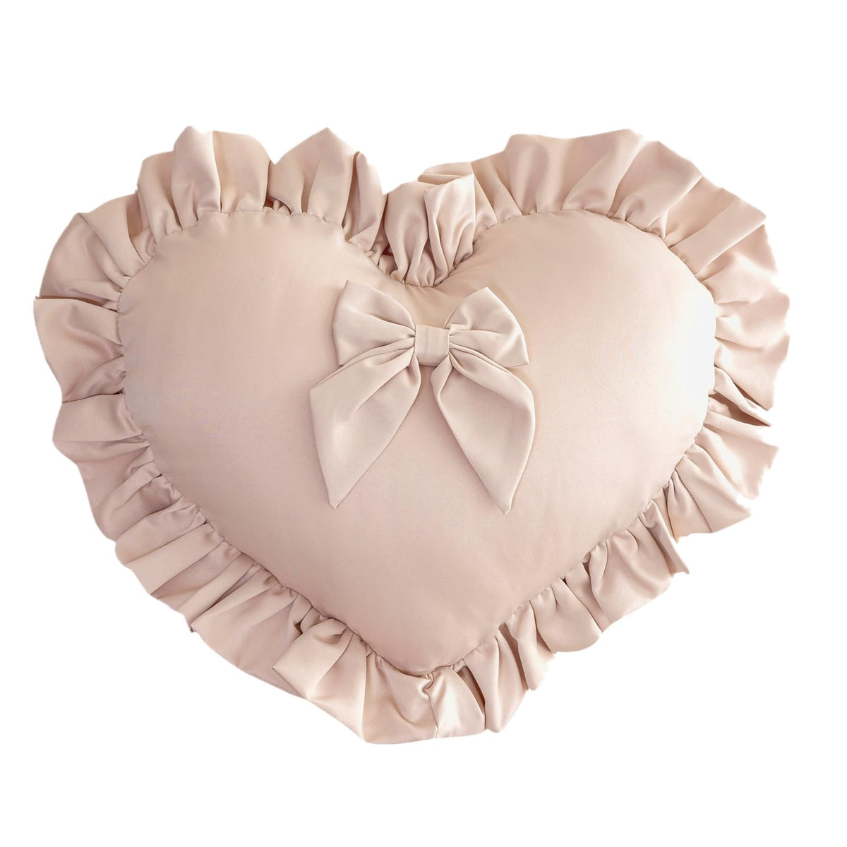MOJUN Black Heart Pillow, Soft Heart Shaped Pillow with Bow Ruffle Design Love Room Decor Pillows for Sofa Bed Chair Cute Heart Shaped Throw Pillow Cushion for Bedroom Living Room