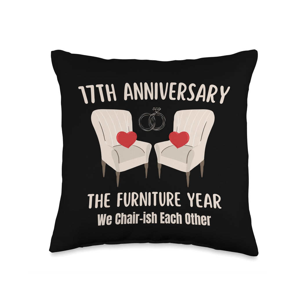 17th Wedding Anniversary Furniture Anniversary Traditional Throw Pillow 16x16