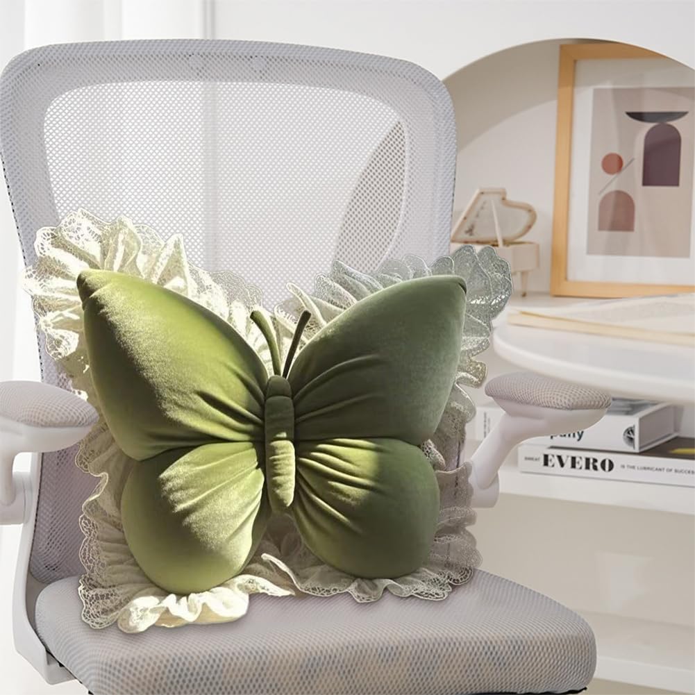 Butterfly Throw Pillow, Butterfly Shaped Decorative Pillow for Sofa Couch