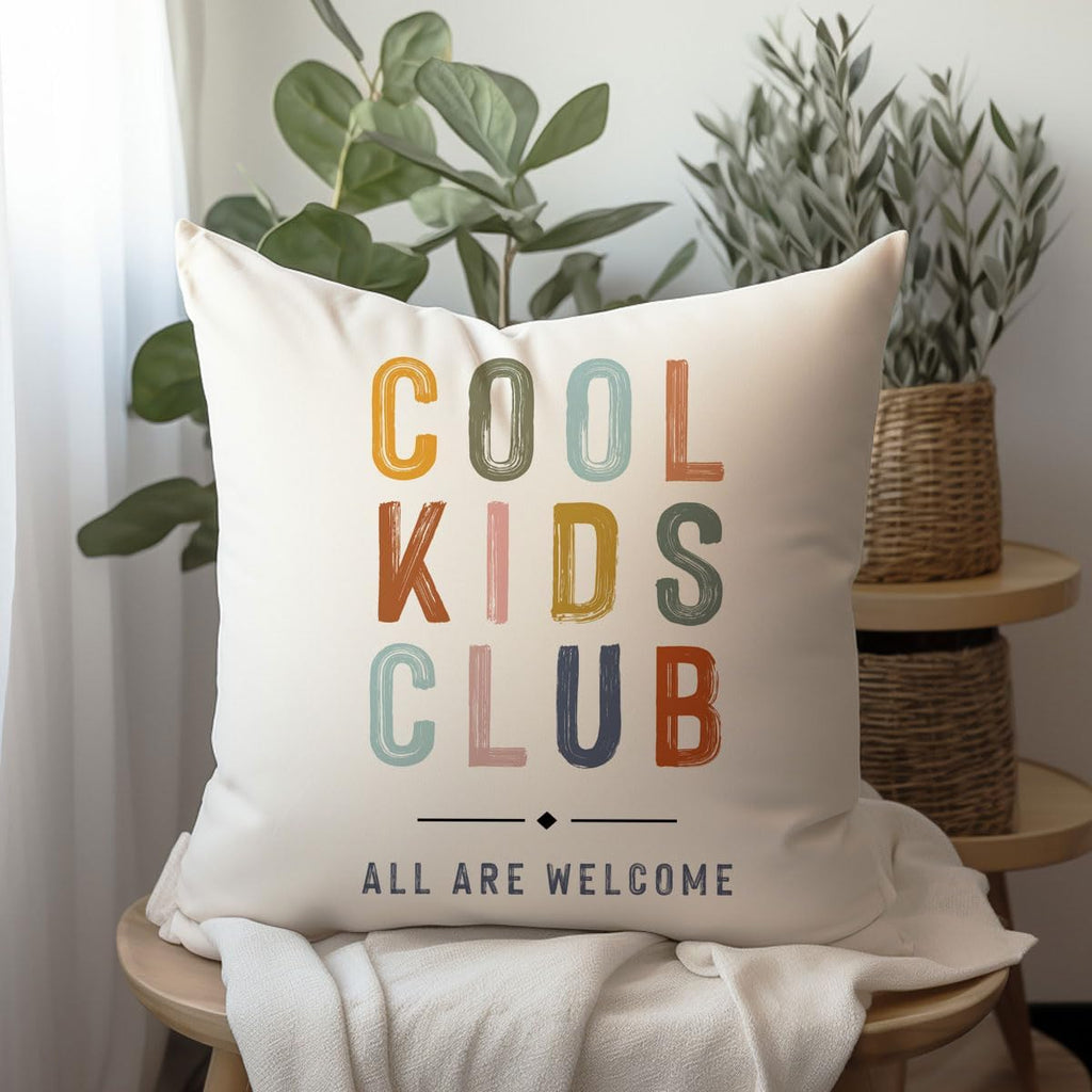 18x18 Inches Plush Kids Room Decor Pillow Cover, Boho Pattern, Invisible Zipper, Classroom & Playroom Decor