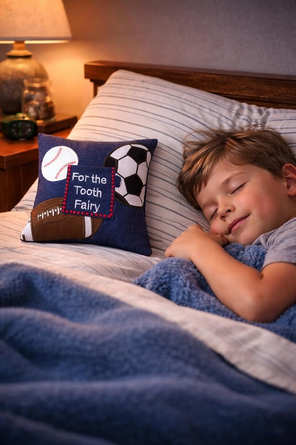 For the Tooth Fairy Embroidered Small/Petite Size Accent Pillow, 6" x 6"
