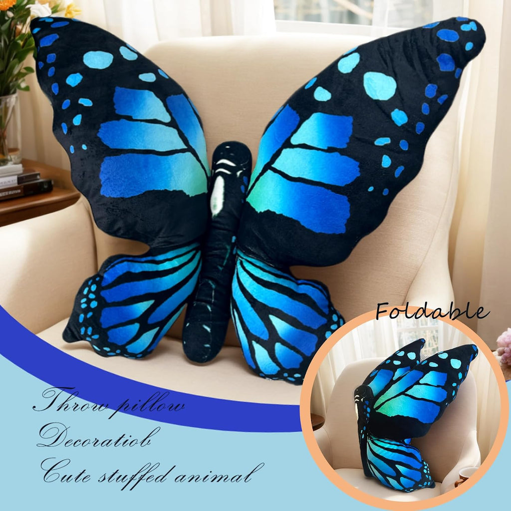 Butterfly Decoritive Thow Pillow 25" x 16.5", Butterfly Gifts for Women