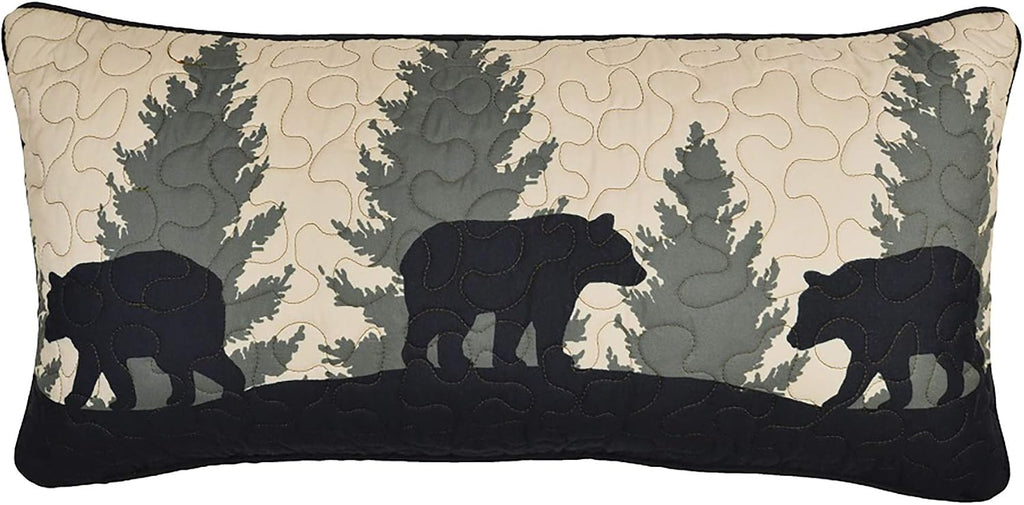 Donna Sharp Bear Walk Plaid Lodge Throw Pillow, 11" x 22"