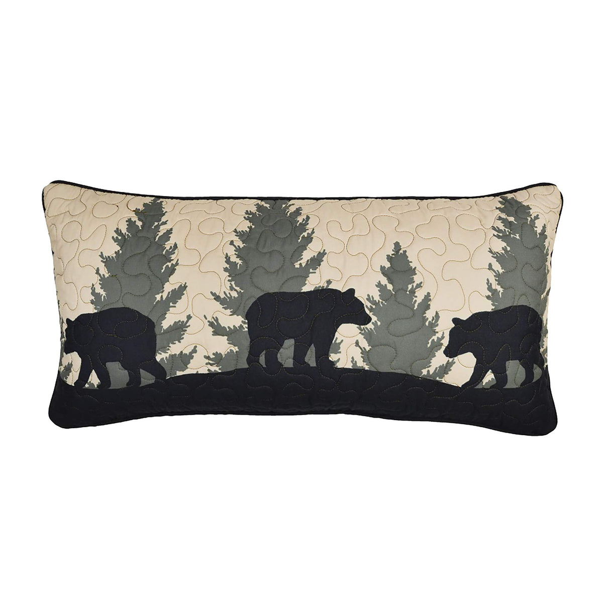 Donna Sharp Bear Walk Plaid Lodge Throw Pillow, 11" x 22"