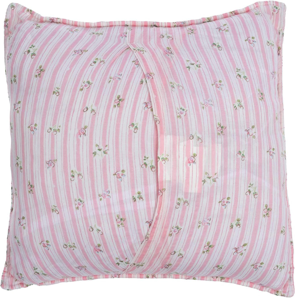 Cozy Line Home Fashions Pink Rose Romantic Ruffle Floral Flower Decor Pillow (Pink Lace, Decor Pillow - 1pc)
