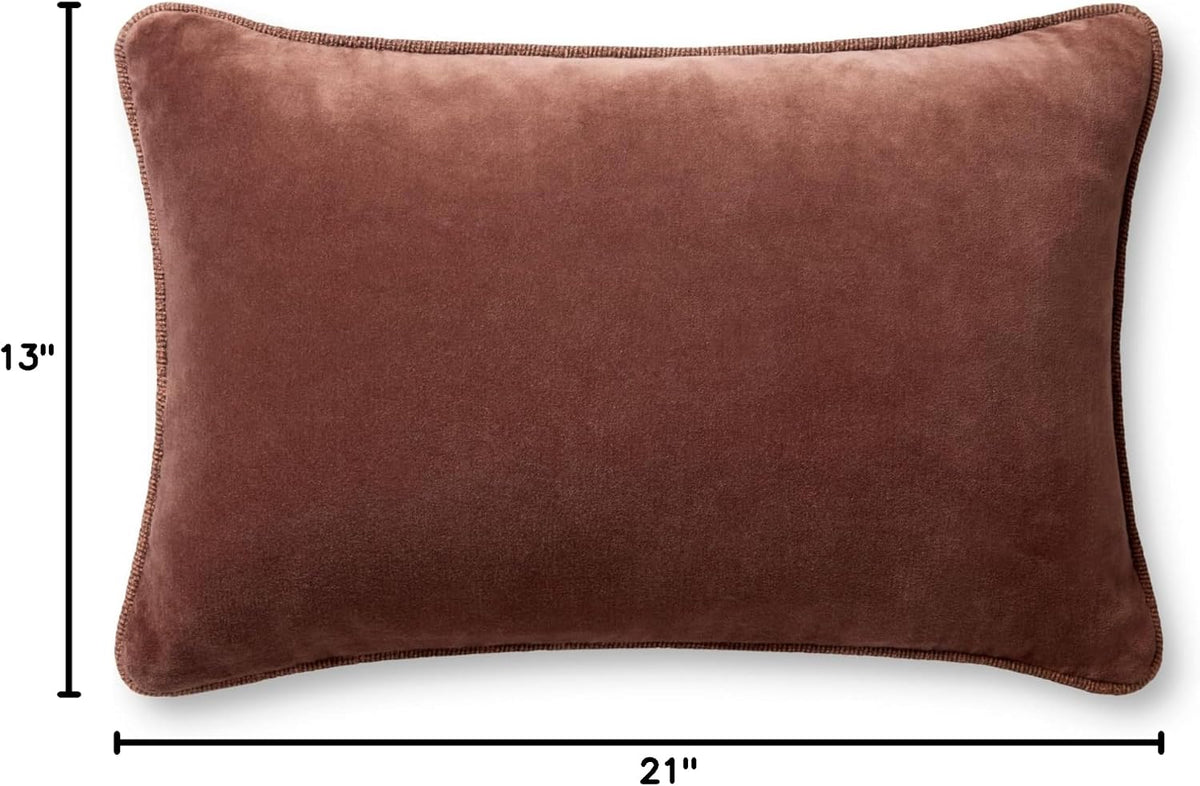 Loloi Chris Loves Julia Liza Cinnamon 13" x 21" Cover w/Down Pillow