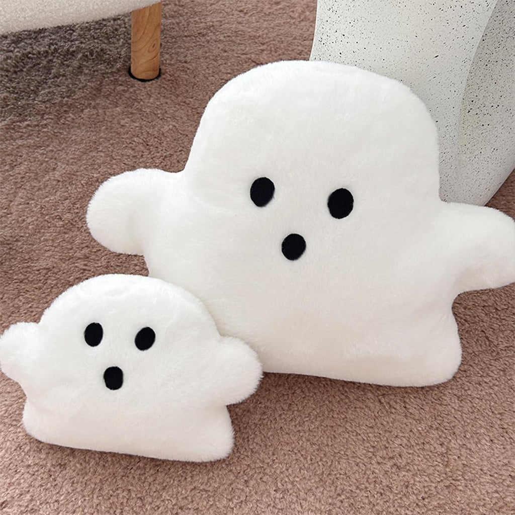 Small Ghost Halloween Pillows Decorative Cute Soft Ghost Throw Pillow Spooky Ghost Shape Cushion Décor for Halloween Home Party Sofa