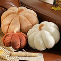 Geelin 3 Pcs Fall Pumpkin Throw Pillows Cozy Fall Decor, Brown, Velvet