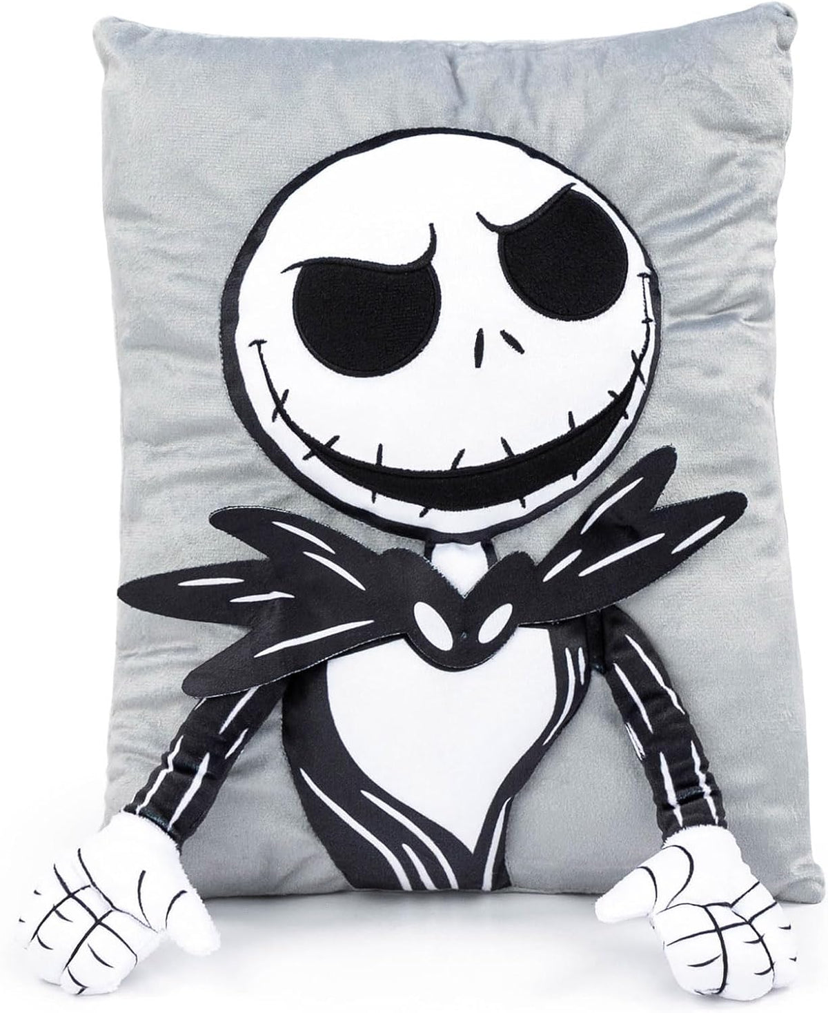 Jay Franco Disney Nightmare Before Christmas Jack 3D Snuggle Plush Pillow - Super Soft Skeleton Pillow - Measures 15 Inches