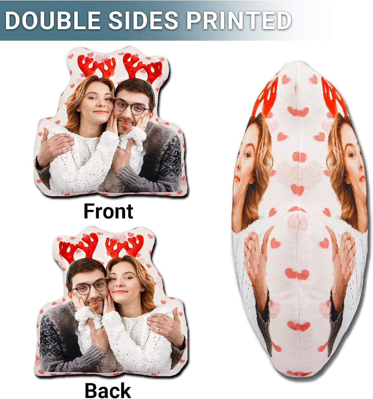 Custom Pet Pillow with Photo, Personalized Funny Pillow Dog Cat Face Gifts