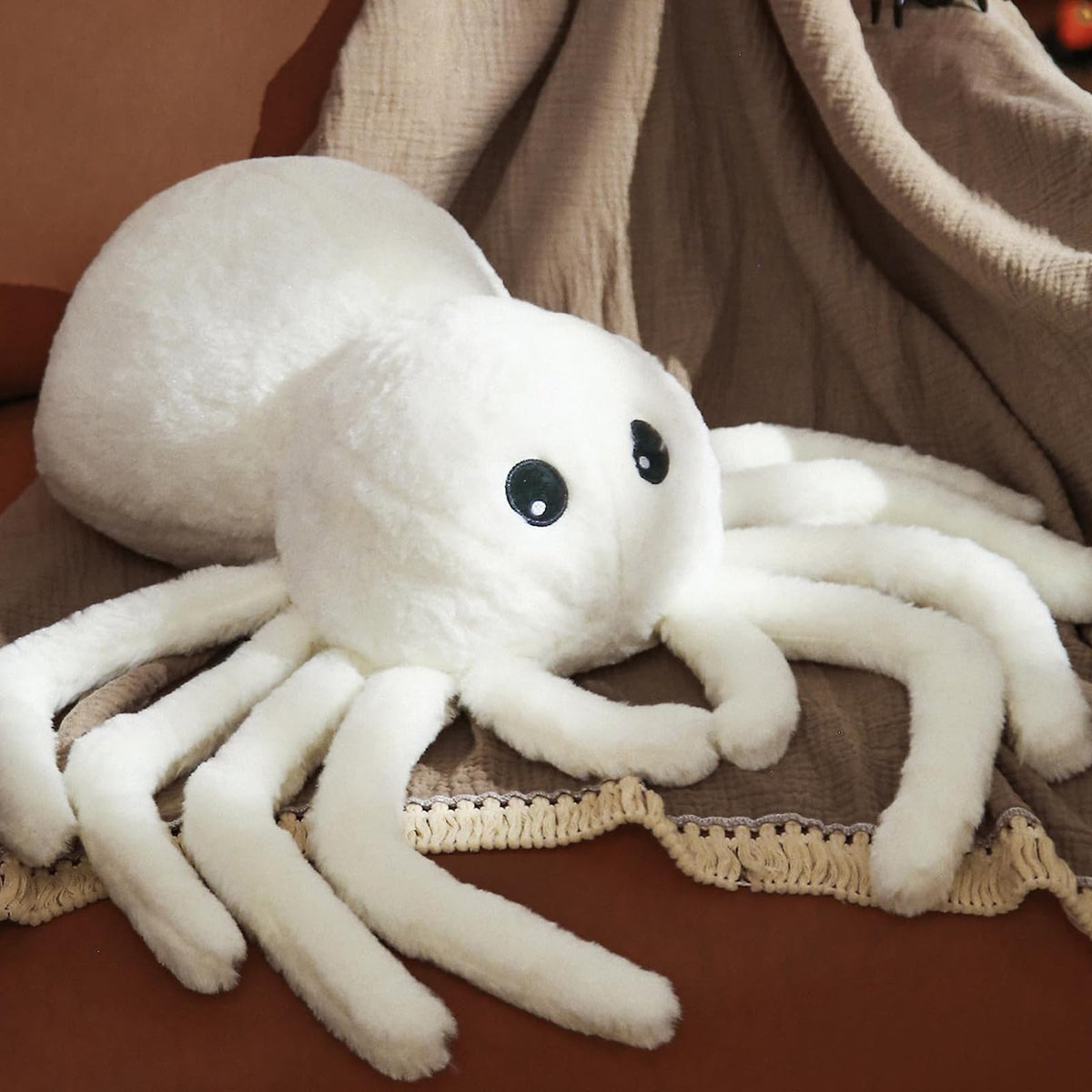 YRXRUS Halloween Spider Pillows, Cute Spider Shaped Throw Pillow for Happy Halloween Decoration, Black Plush Pillows Gifts, Extra-Large 16x22 in Soft Rabbit Fur Pillow for Fall Accent Pillows