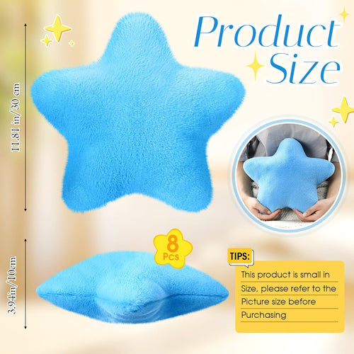 Beeveer 8 Pack Star Shaped Throw Pillow Plush Bulk Decorations, Cute