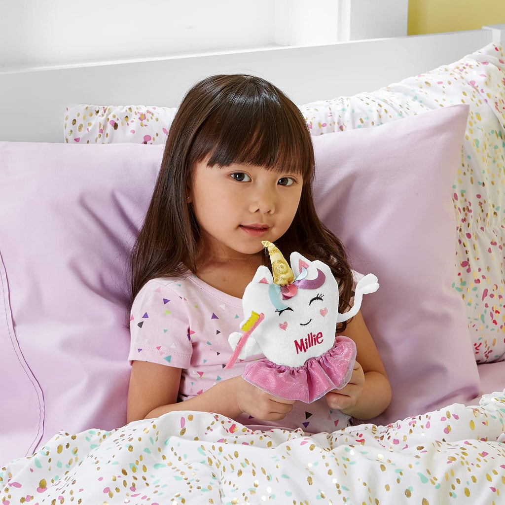 Let's Make Memories Personalized Tooth Fairy Pillow - Superhero Design - Tooth Fairy Pillow - Customize with Any Name - 5" W x 6" H