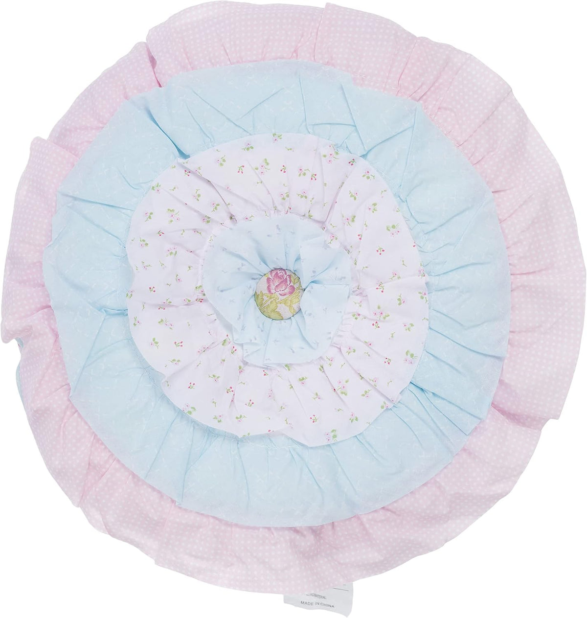 Cozy Line Home Fashions Pink Rose Romantic Ruffle Floral Flower Decor Pillow (Pink Lace, Decor Pillow - 1pc)