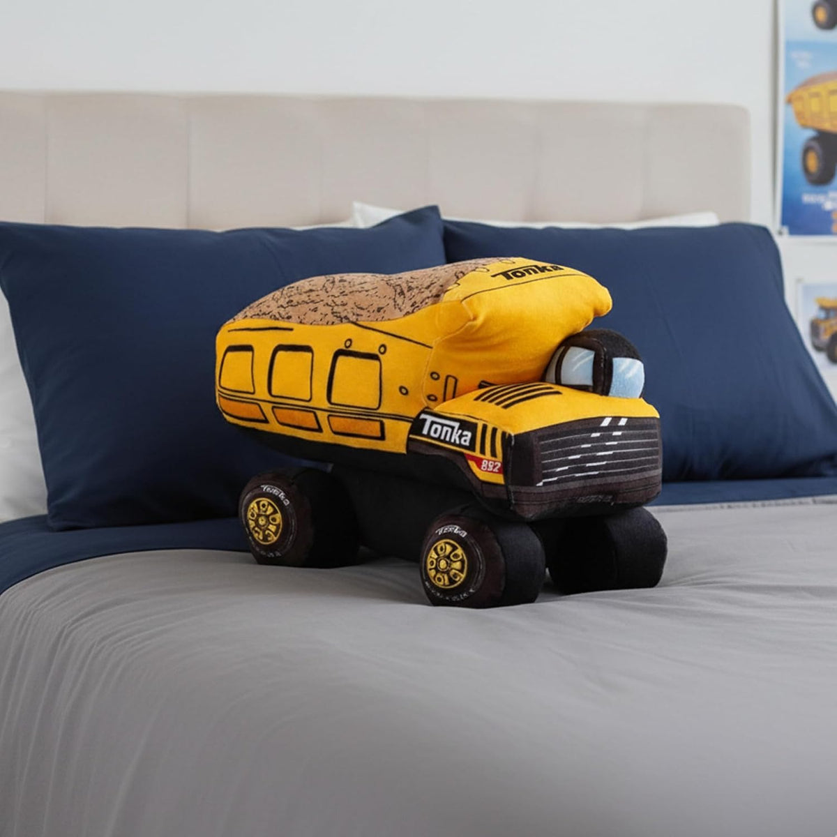 Northwest Hasbro Tonka Dump Truck Cloud Pillow, Plush Comfort for Kids Adults, Bedroom Playroom Decor, Spot Clean, 11.5 Inch