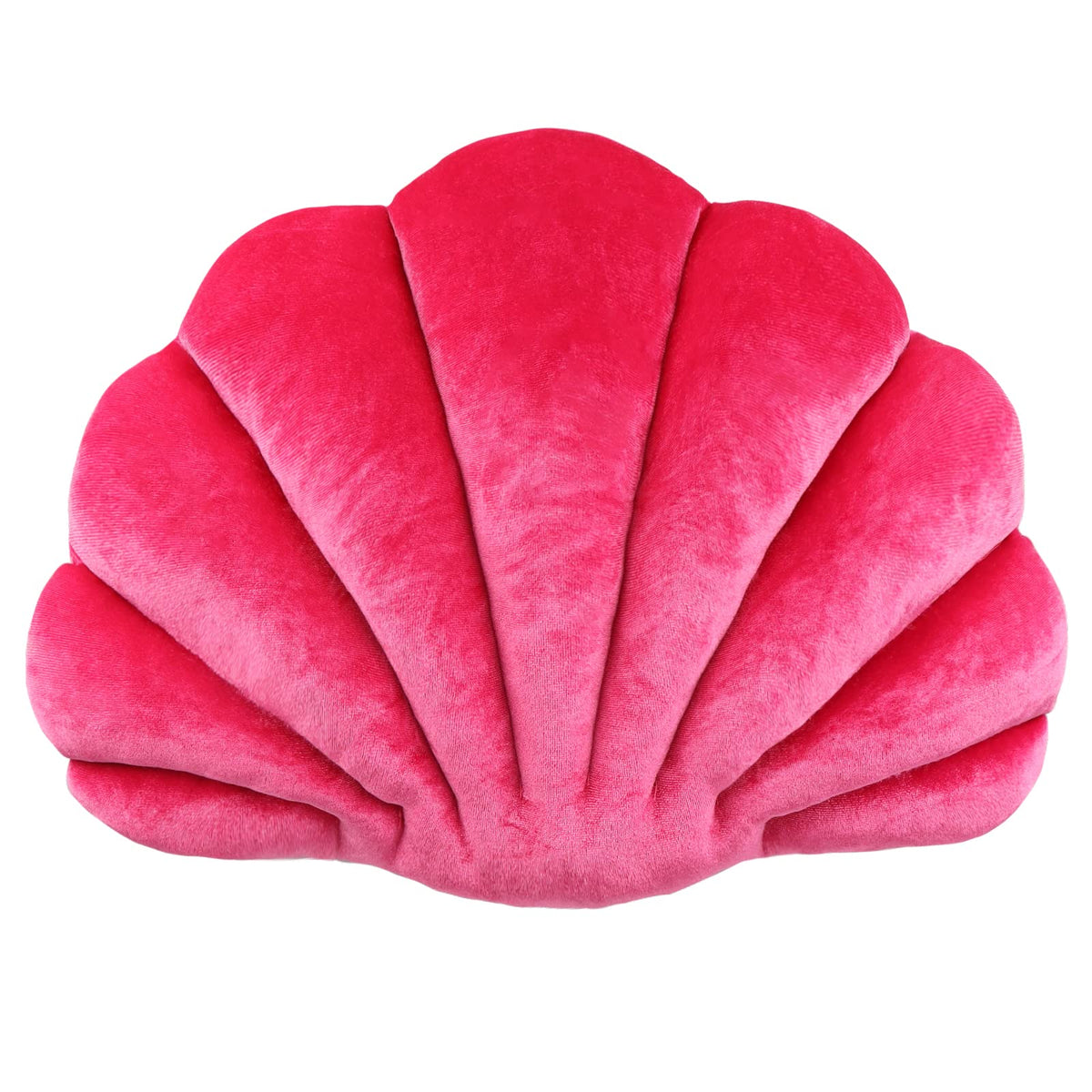 Yi-gog Seashell Pillow Sea Shaped Decorative Princess Throw Pillow 3D Velvet Soft Ocean Cute Throw Pillows for Bed Couch Chair Sofa Room 13.4 X 9.8 inch
