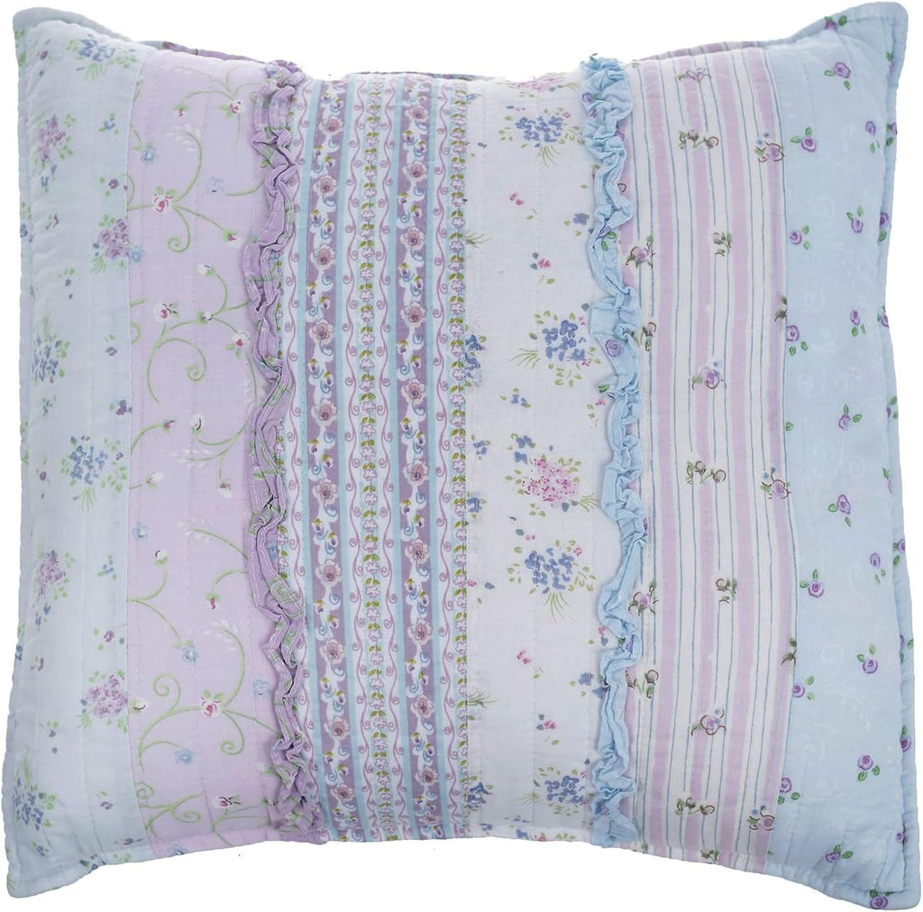 Cozy Line Home Fashions Pink Rose Romantic Ruffle Floral Flower Decor Pillow (Pink Lace, Decor Pillow - 1pc)