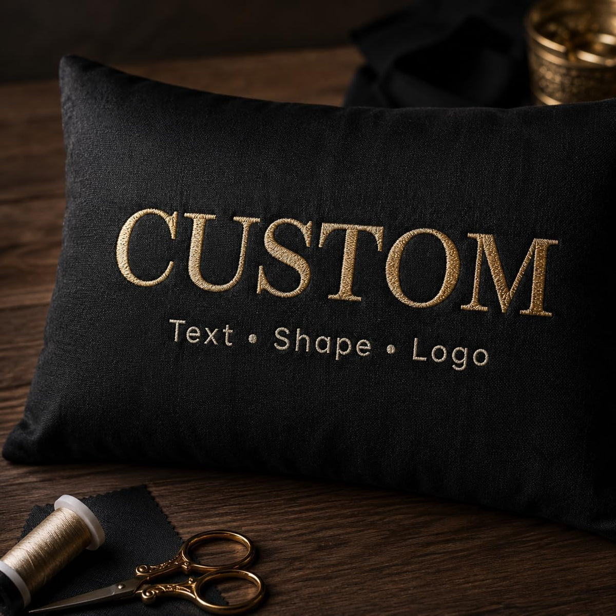 Create Your Own Embroidered Throw Pillow – Personalized with Name, Quote, Monogram, Logo or Shape – Handmade on Durable Cotton – Thoughtful Gift Idea for Loved Ones, Home Accent or Special Occasions