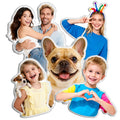 Custom Face Pillow Personalized Photo Plush Doll with Picture, Customized Pet Stuffed Pillow Funny Christmas Birthday Valentines Day Gifts for Couple Family