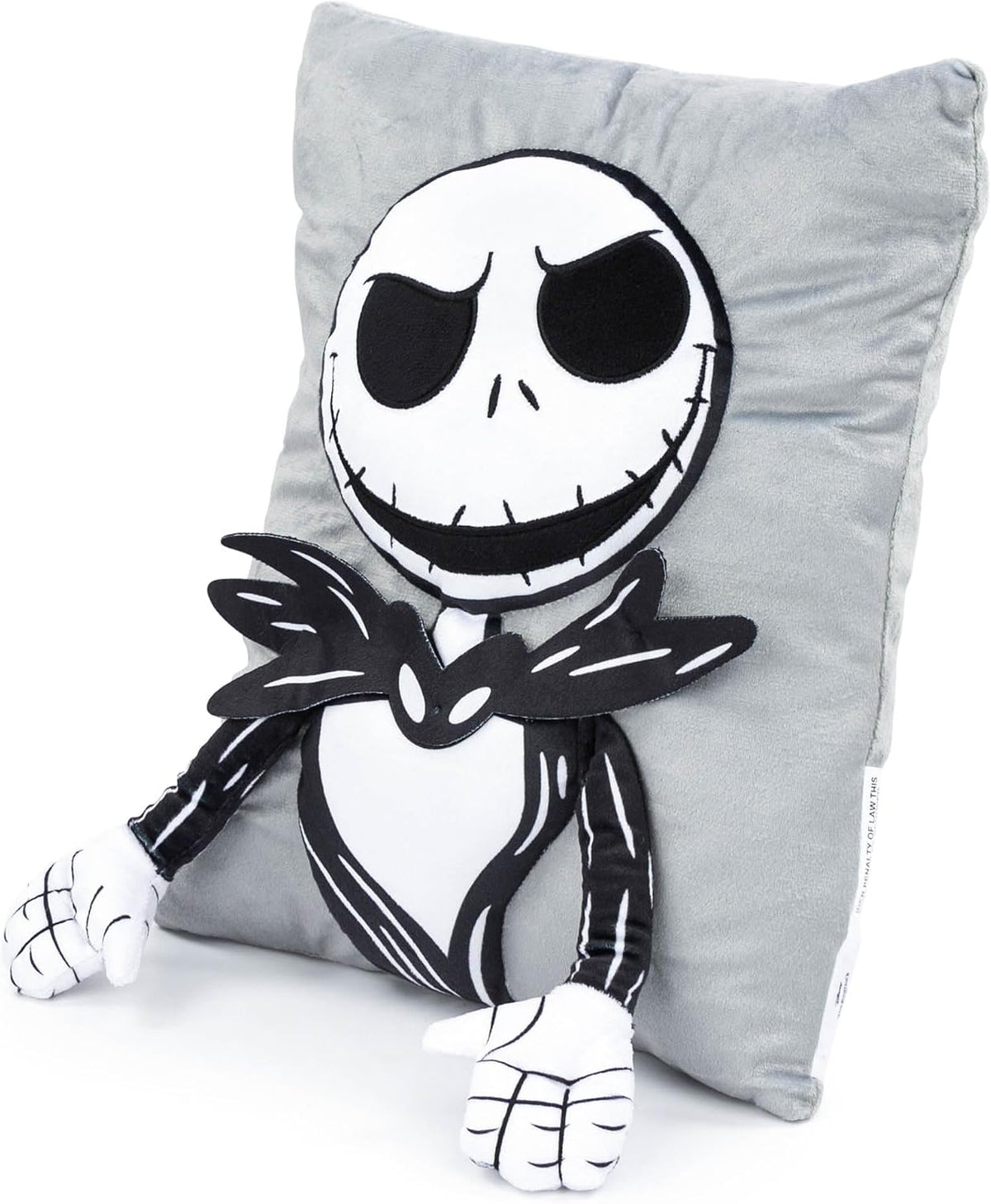 Jay Franco Disney Nightmare Before Christmas Jack 3D Snuggle Plush Pillow - Super Soft Skeleton Pillow - Measures 15 Inches