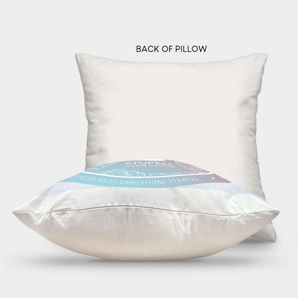 Personalized Throw Pillow – Custom White Square Indoor Cushion 18x18 – Add Your Text – Stupell Industries – Made in USA Home Décor