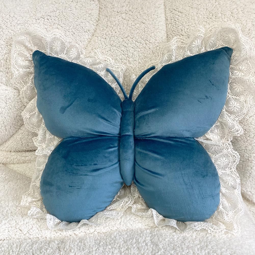 Butterfly Throw Pillow, Butterfly Shaped Decorative Pillow for Sofa Couch