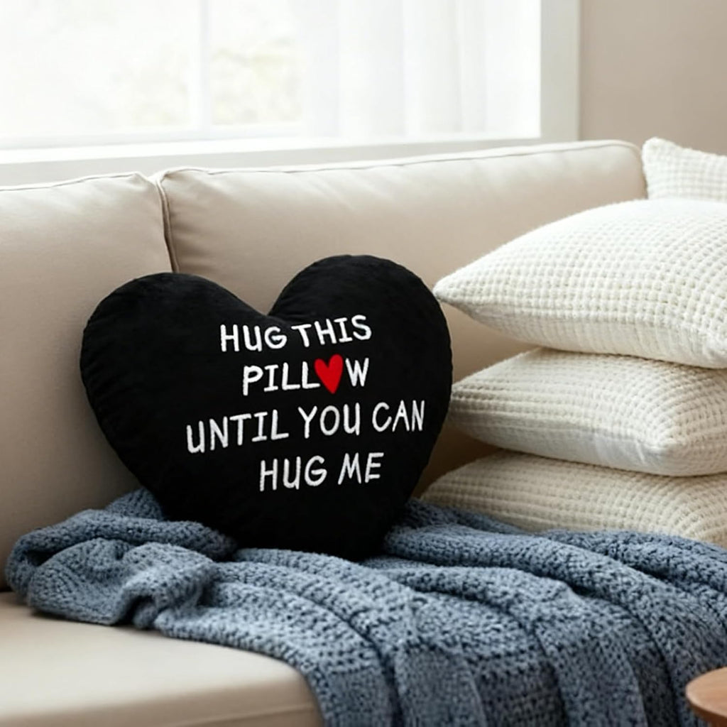 Valentines Day Hug This Pillow Until You Can Hug Me Pillow Boyfriend Gifts Throw Pillows for Long Distance Relationship Gift for Adults Women Friends