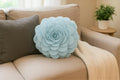 Fennco Styles Eva's Flower Garden Decorative Filled Throw Pillow 13" Round - Floral Accent Pillow for Home, Couch, Bed, Living Room, Holiday and Office Décor (Ivory)