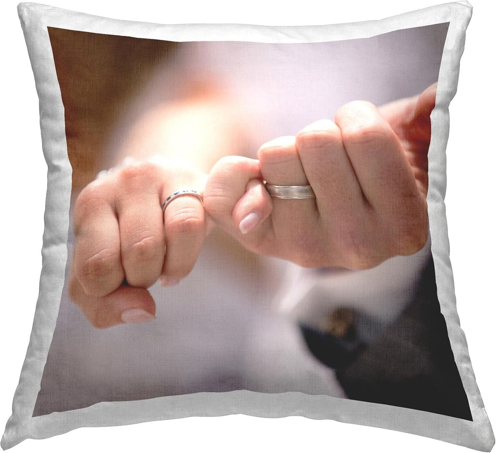 Personalized Throw Pillow – Custom White Square Indoor Cushion 18x18 – Add Your Text – Stupell Industries – Made in USA Home Décor