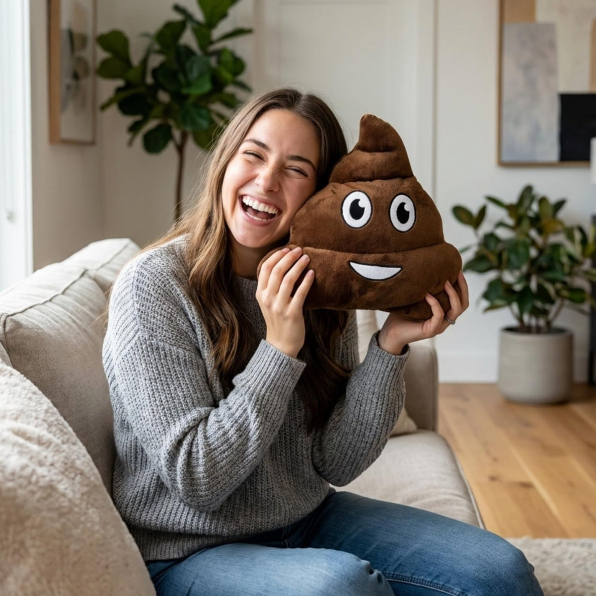 Rhode Island Novelty 12" Emoticon Poop Pillow