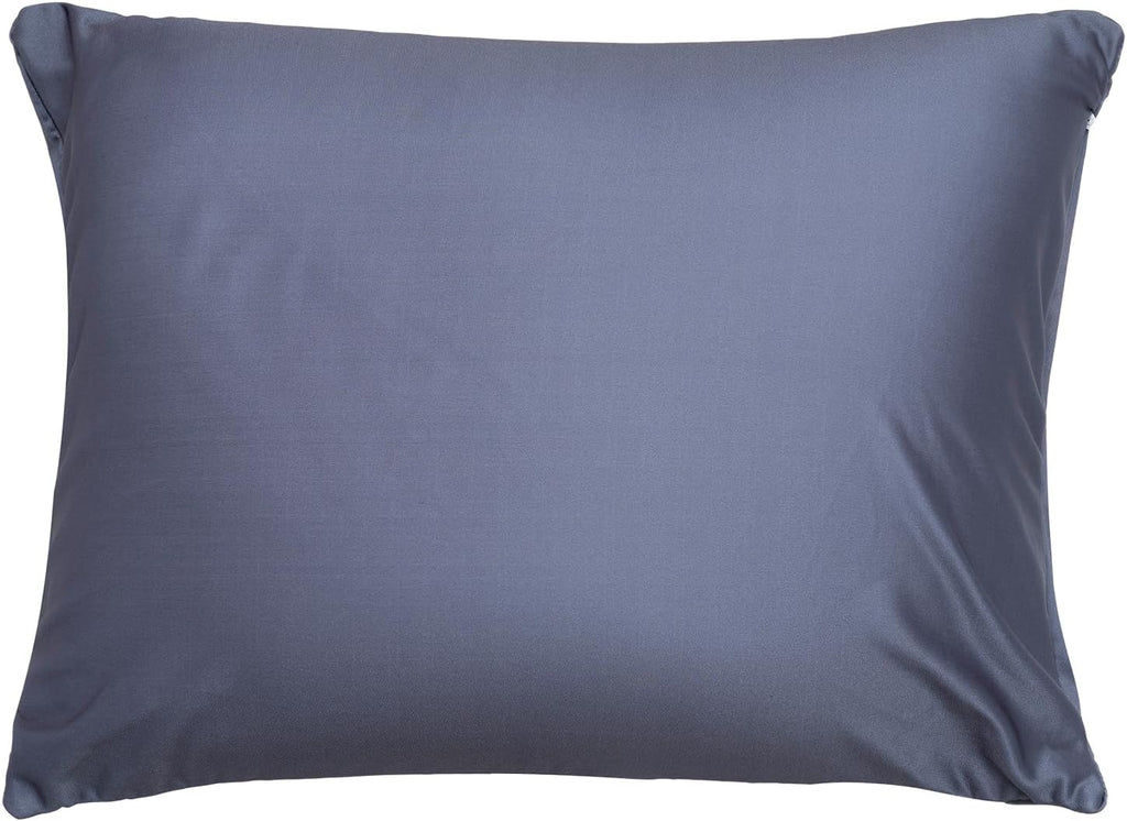 Microbead Throw Pillow with Removable Cover Bed Body Microbead Pillow Neck Head Back Support, Spandex Soft Silky Fabric for Sleeping and Travel Sofa Bedroom Comfortable (Space Gray)