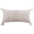 Levtex Home - Adare Taupe - Decorative Pillow (12 x 24in.) - Floral - Taupe, Grey and Cream