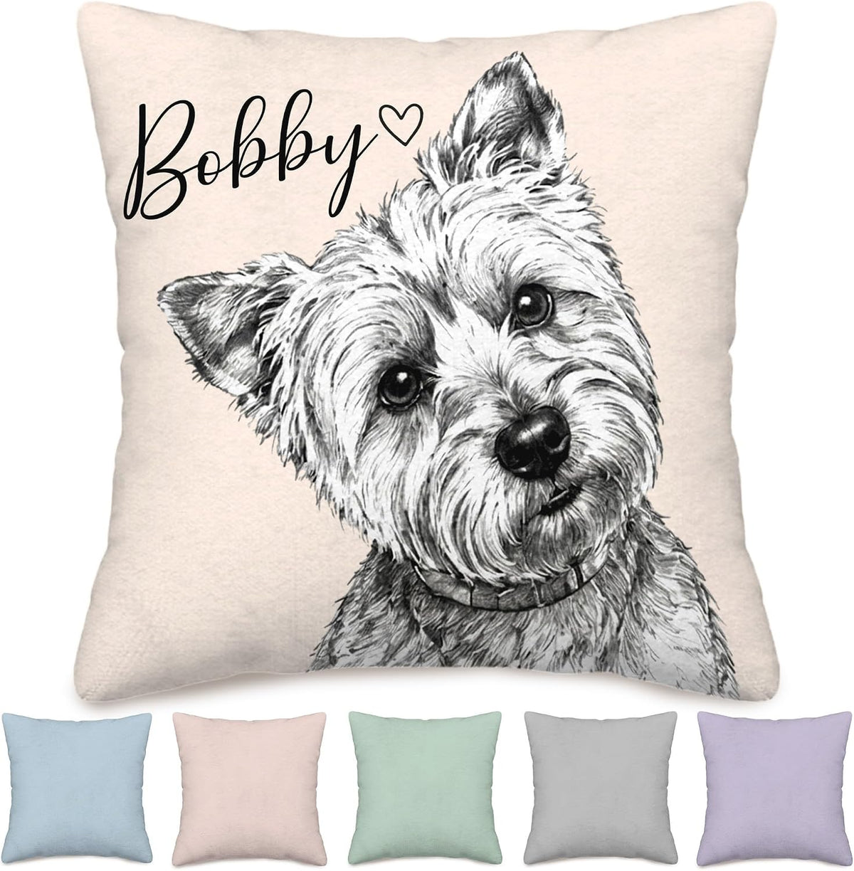 Custom Pet Throw Pillow with Photo Text, Customized Pet Memorial Gifts, Personalized Pet Photo Gifts for Dog Lovers, Loss of Dog Sympathy Gift Personalized, Cats Dogs Remembrance Bereavement Gift