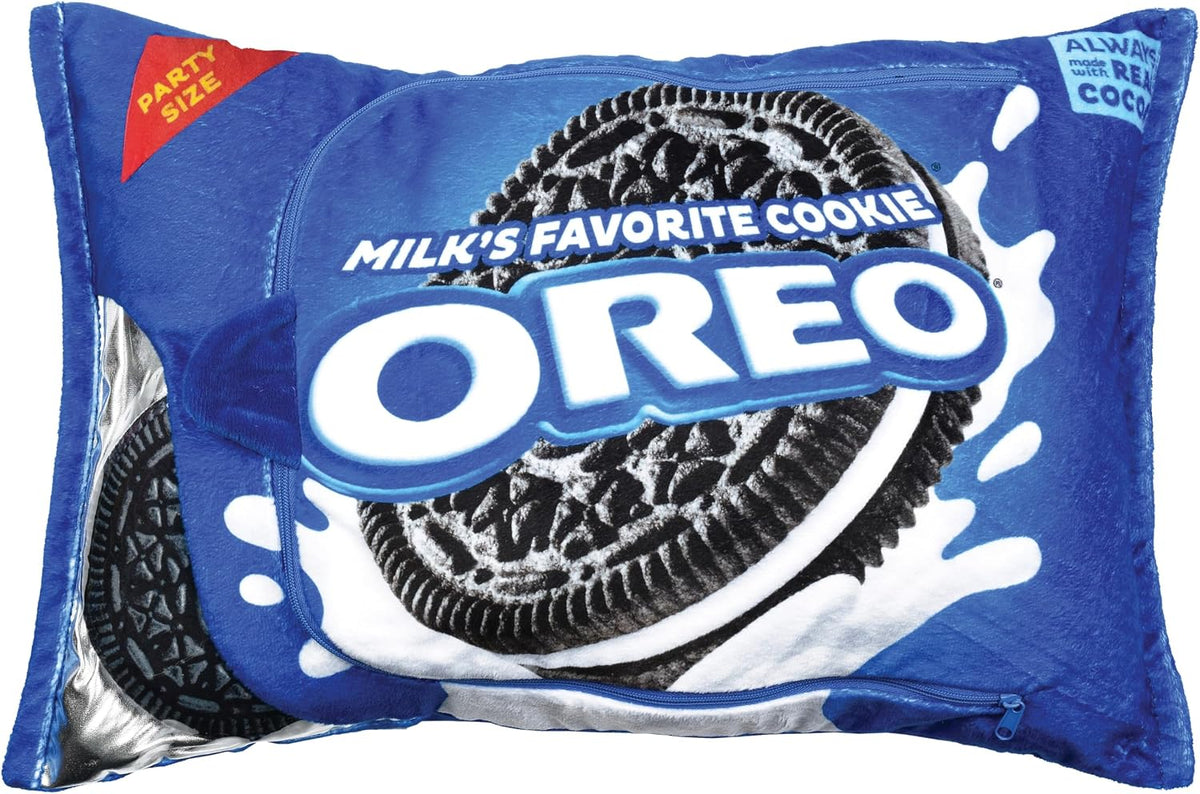 iscream Oreo Cookie Package-Shaped Plush Fleece 6-Piece Pillow Set