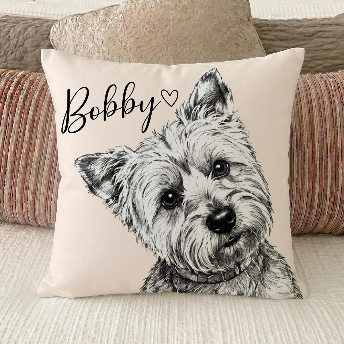Custom Pet Throw Pillow with Photo Text, Customized Pet Memorial Gifts, Personalized Pet Photo Gifts for Dog Lovers, Loss of Dog Sympathy Gift Personalized, Cats Dogs Remembrance Bereavement Gift