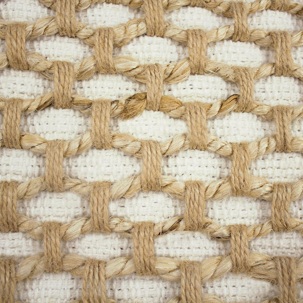 Boho Living Jada Decorative Throw, Includes Accent, Premium Woven Design, Living Room Décor, (1) 20" x 20" Pillow Cover with Insert, White